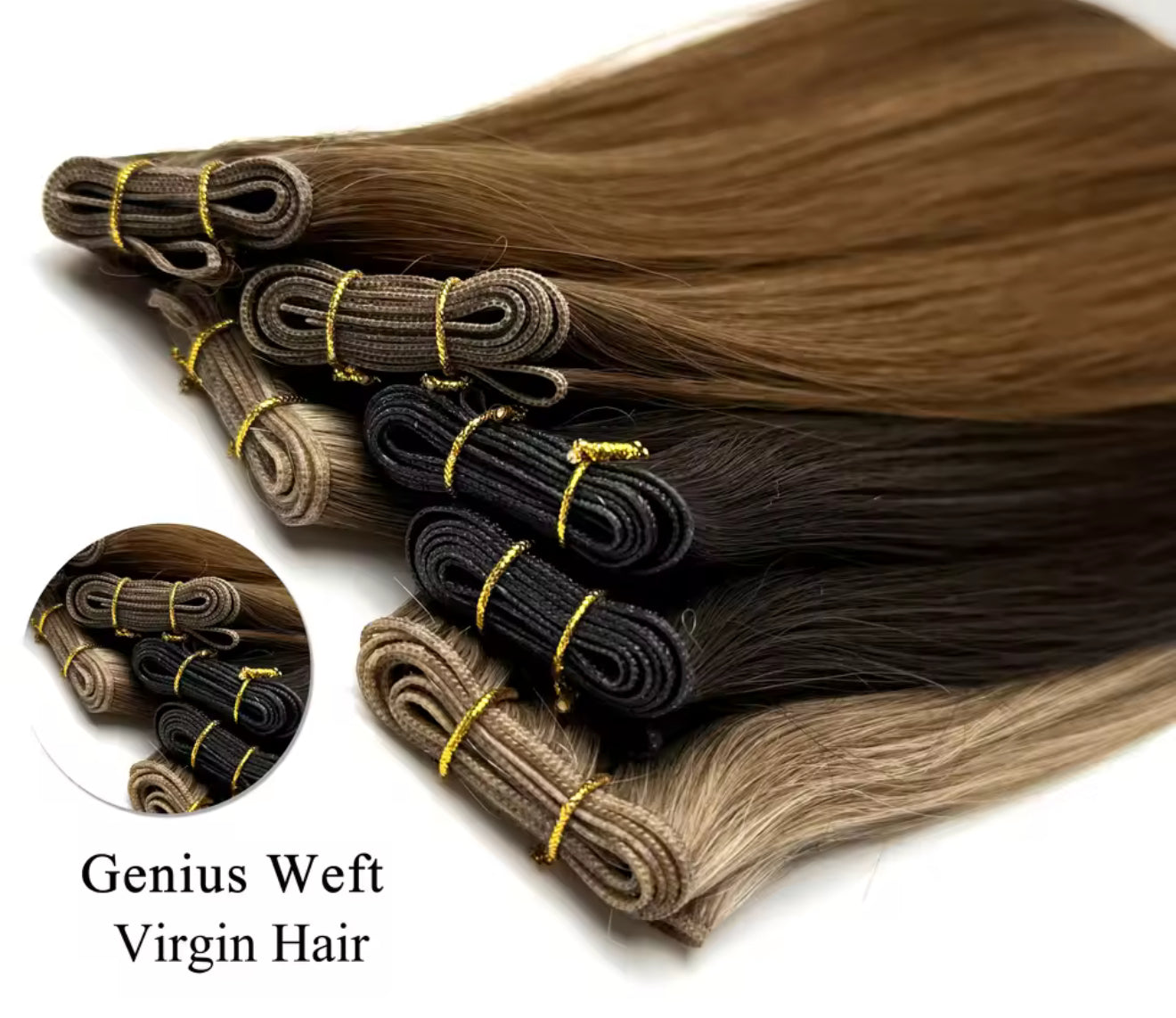 Genius weft human hair extensions