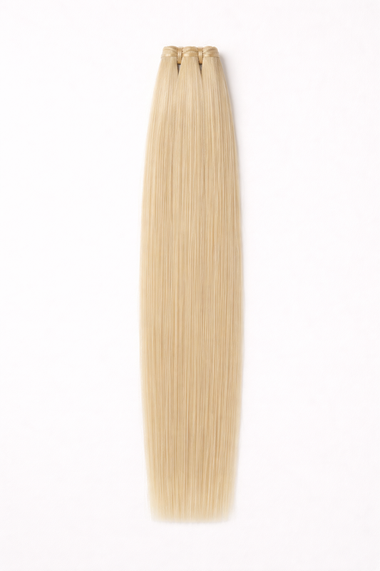 Straight platinum blonde raw hair bundle